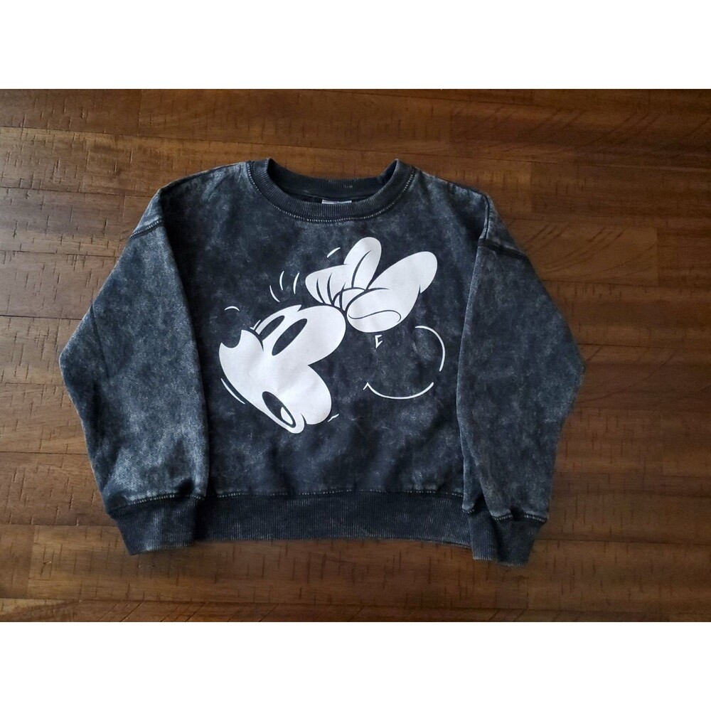 NWOT Girl's Disney Minnie Mouse Graphic Long Sleeve Hoodie Sweatshirt- Size 6